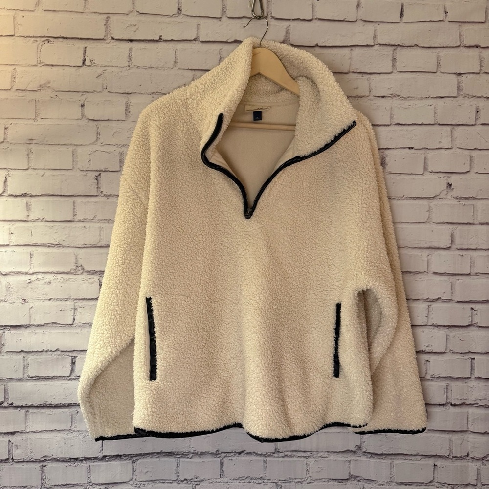Universal Thread Cream Sherpa Pullover - image 1